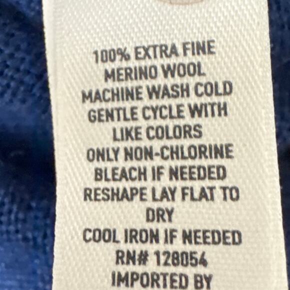 Bonobos Men's Extra Fine Merino Wool Sweater V-Neck Layering Dark Blue  S NWOT - Picture 8 of 8